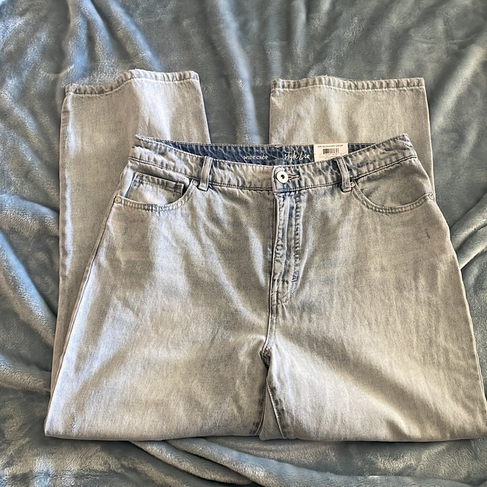 Style & co. Slouchy fit, high rise, cropped jeans
